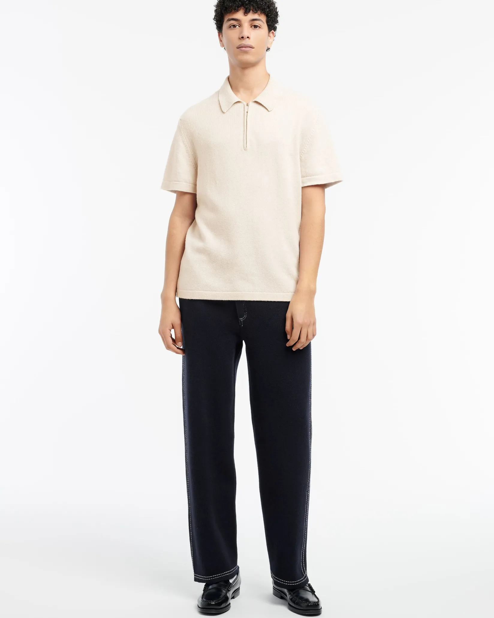 Barrie B Label cashmere zip-neck top