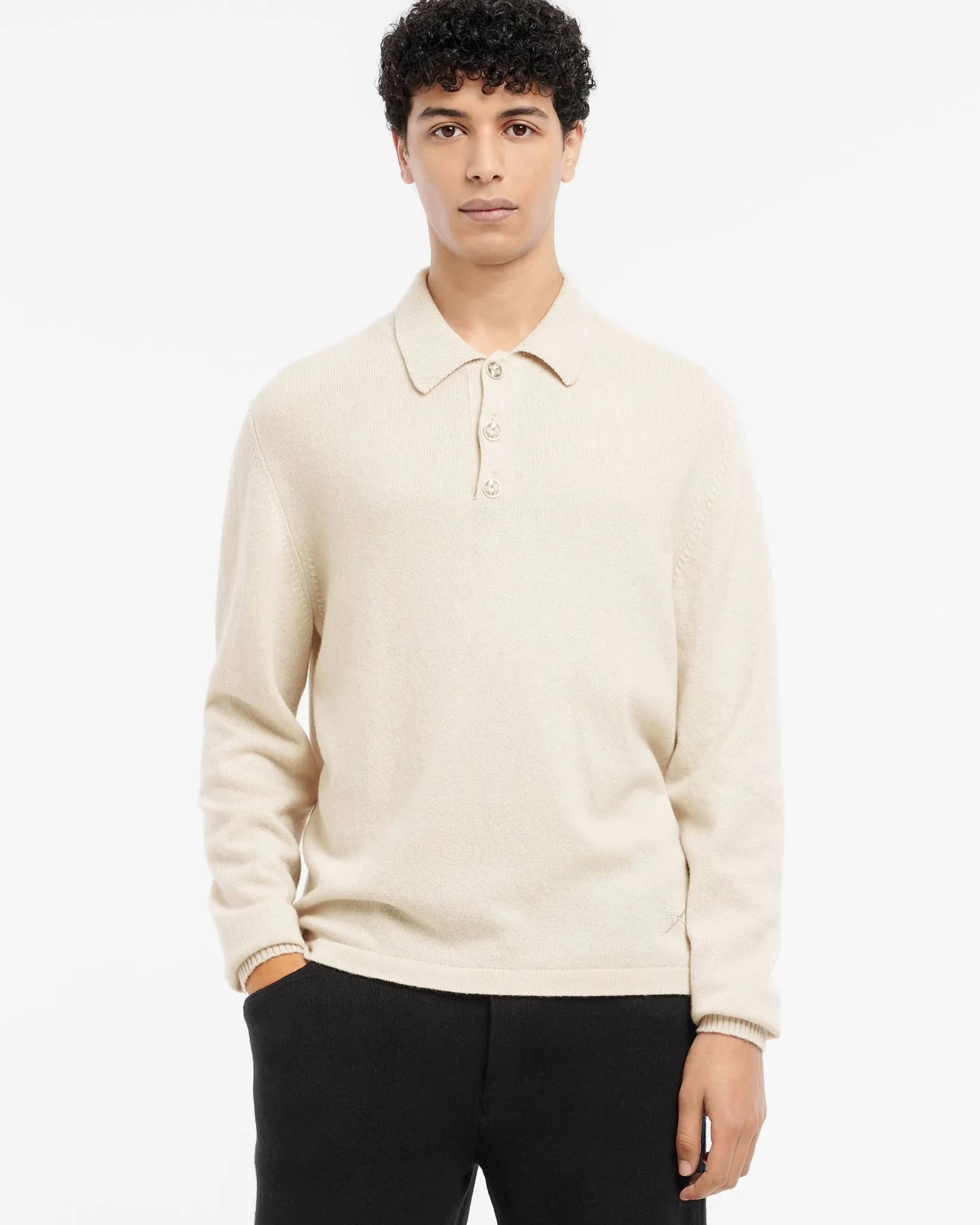 Barrie B Label polo-collar sweater in cashmere