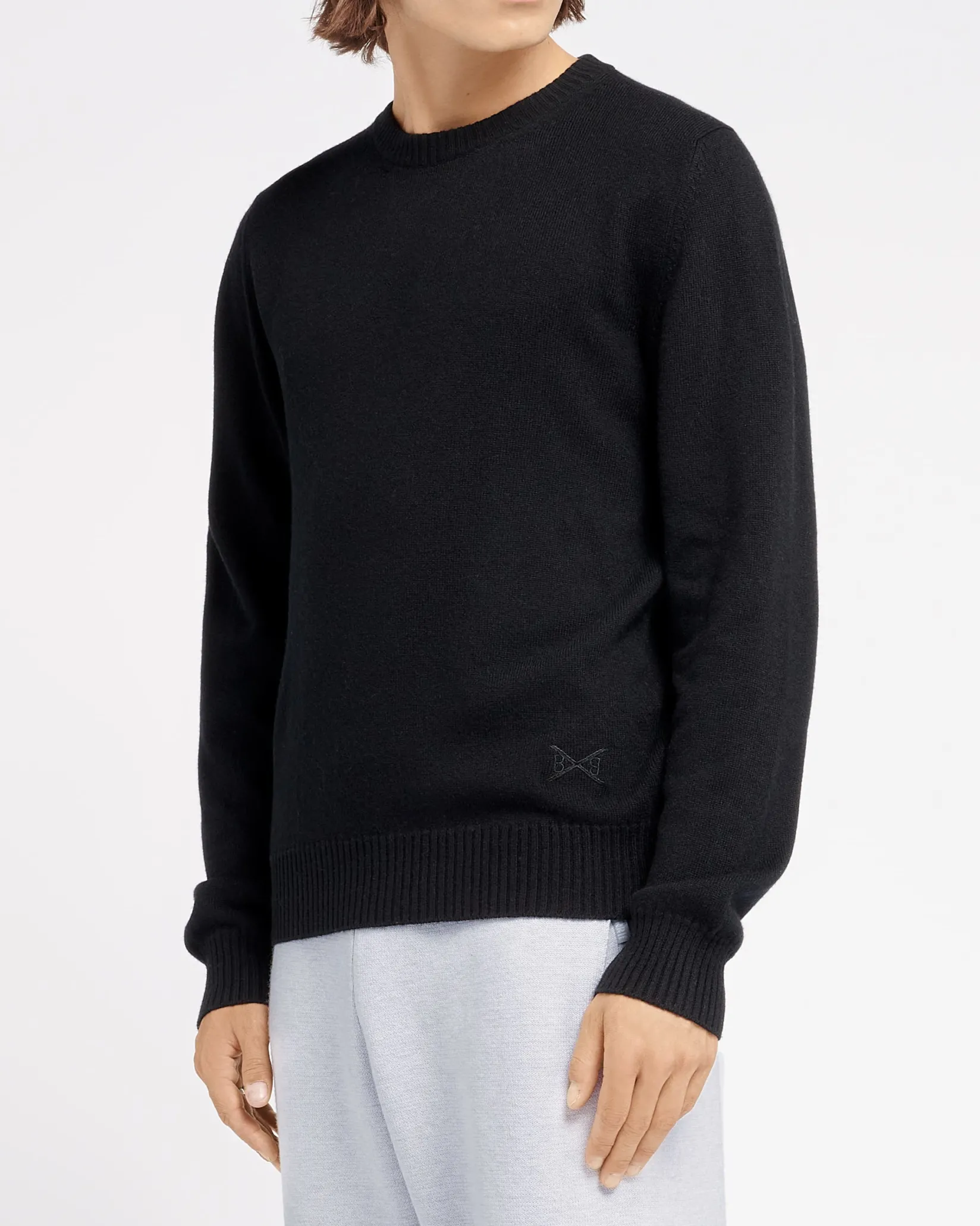 Barrie B Label round-neck cashmere jumper