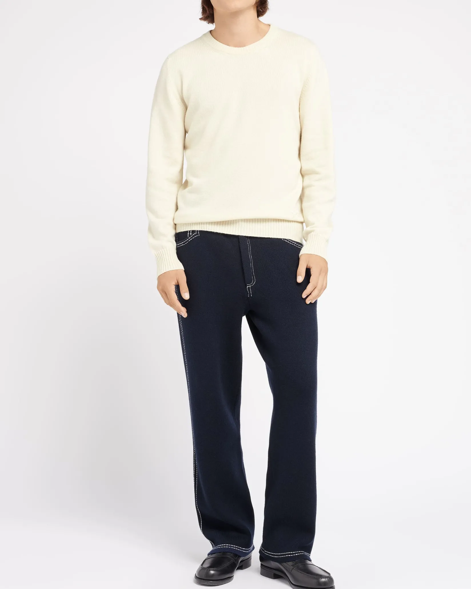 Barrie B Label round-neck cashmere jumper