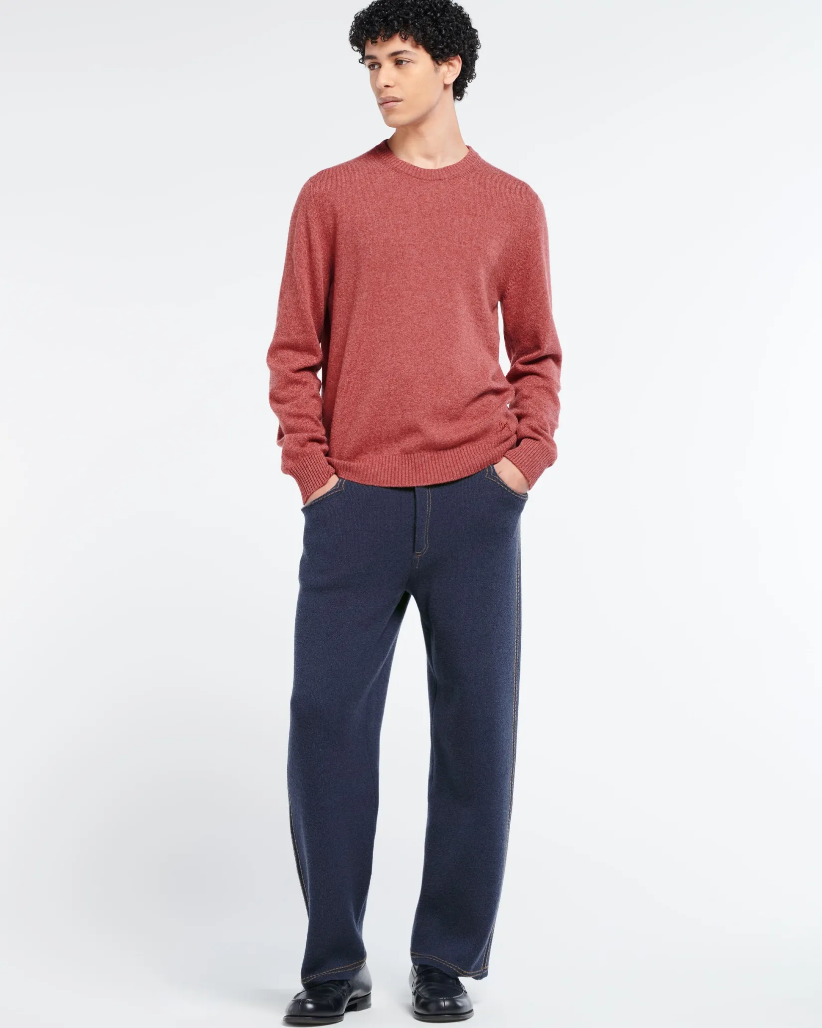 Barrie B Label round-neck cashmere jumper