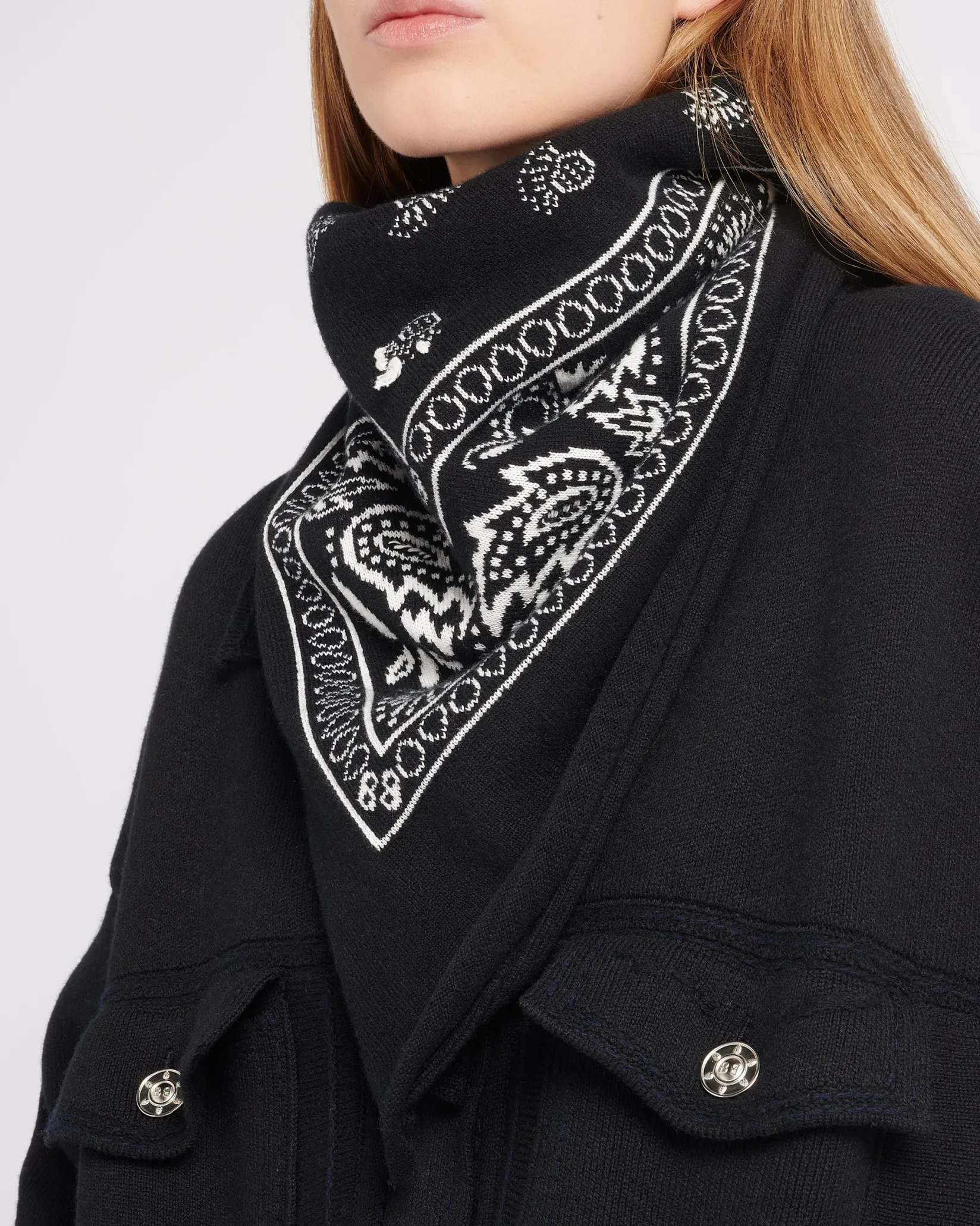 Women Barrie Bandana in cashmere and cotton