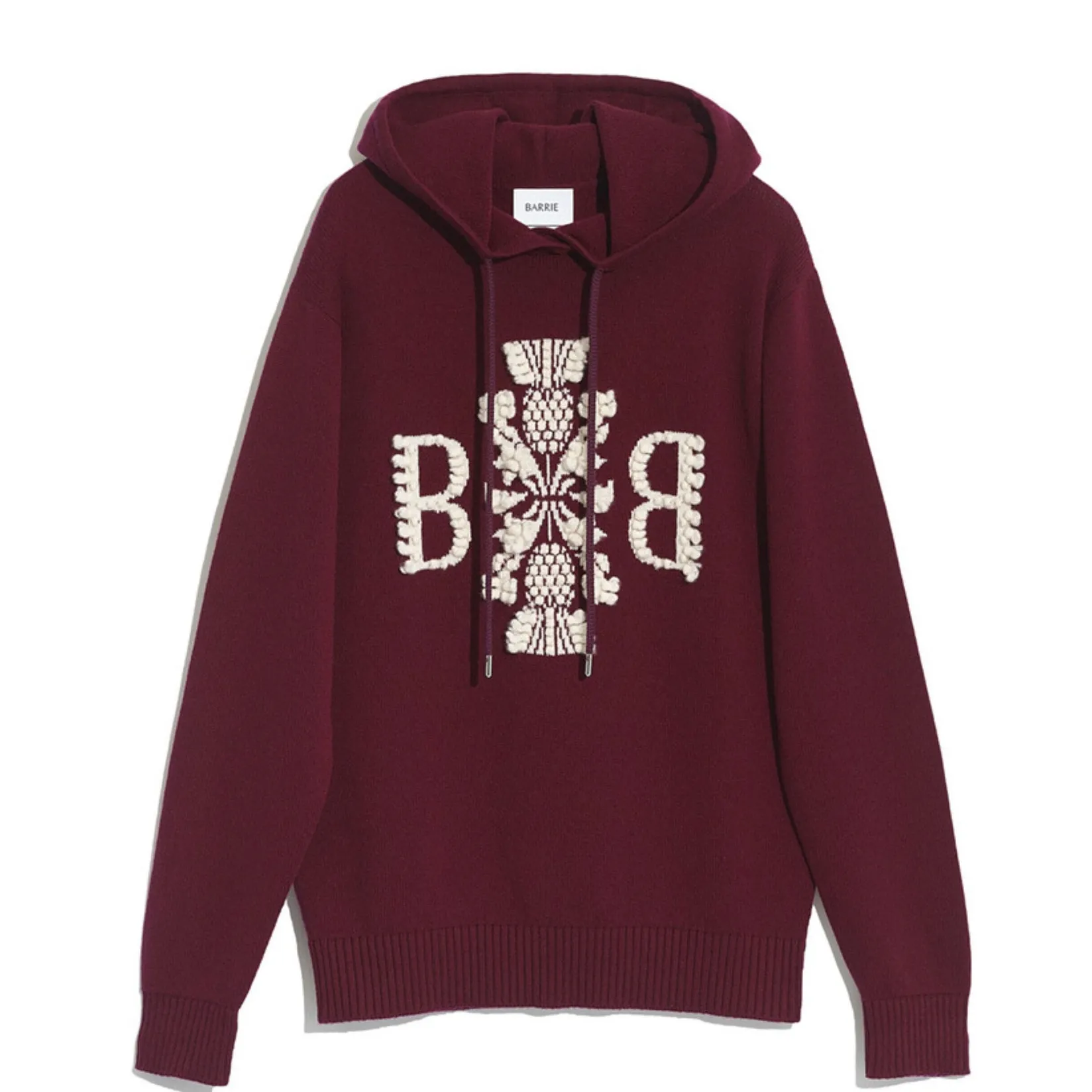 Barrie 3D logo cashmere hoodie