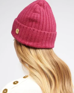 Women Barrie Beanie hat in cashmere to be personalised with a zodiac medal