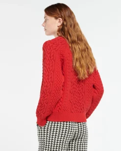 Women Barrie Cable-knit cashmere cardigan