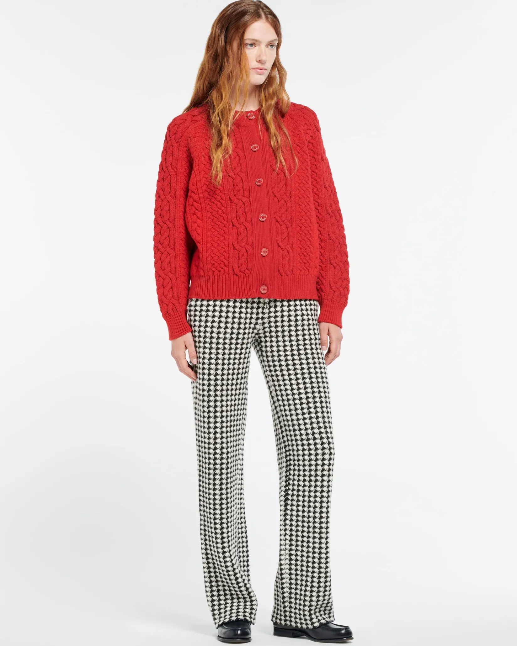 Women Barrie Cable-knit cashmere cardigan