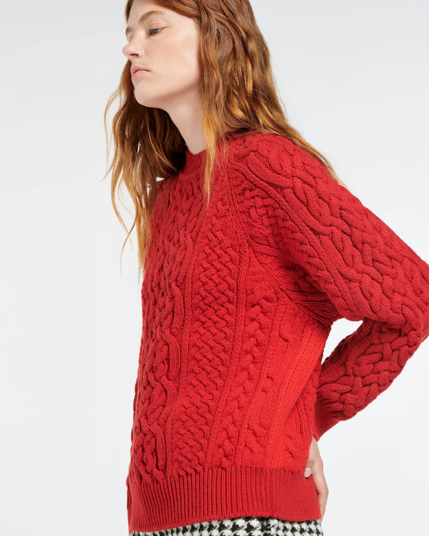 Women Barrie Cable-knit cashmere jumper