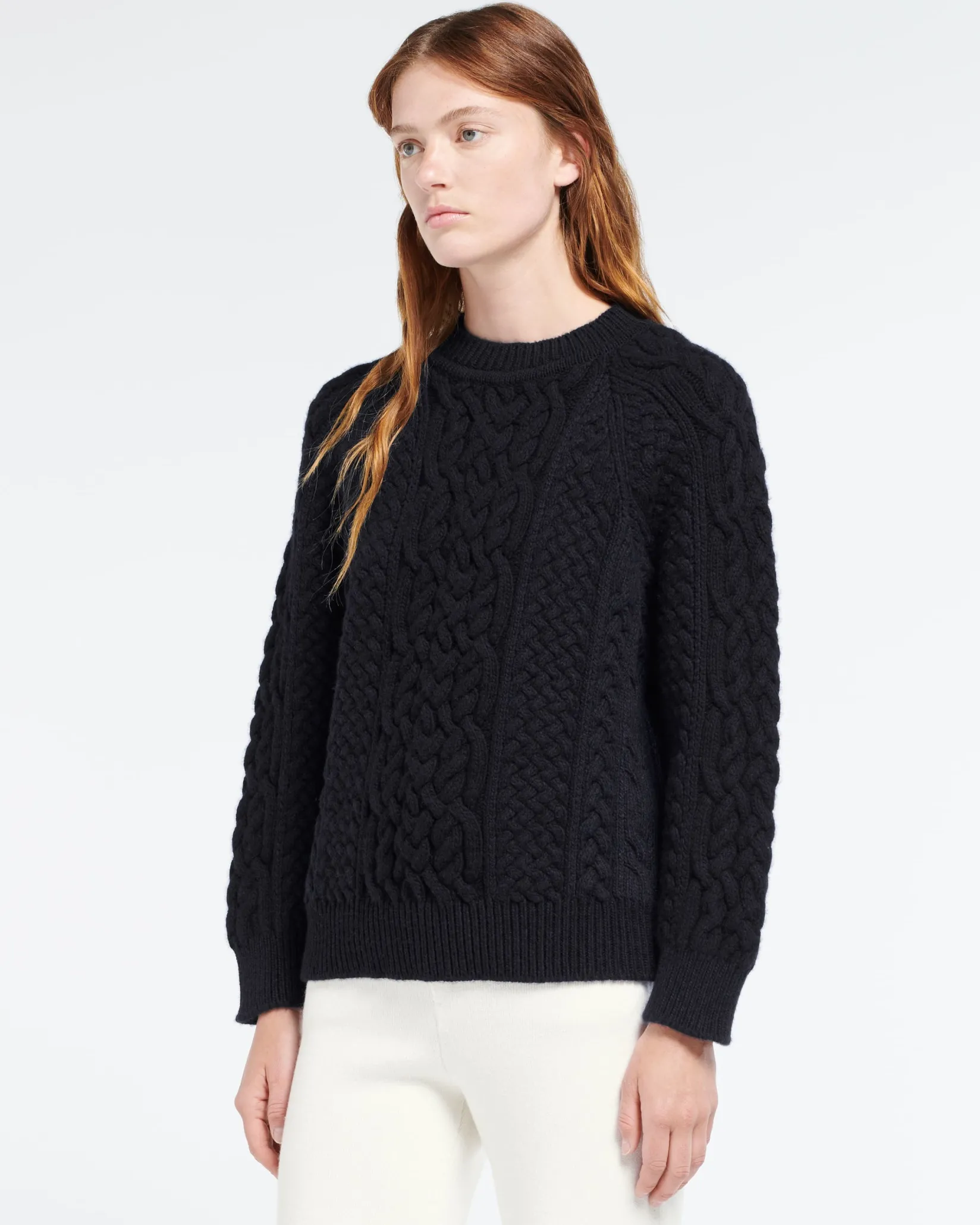 Women Barrie Cable-knit cashmere jumper