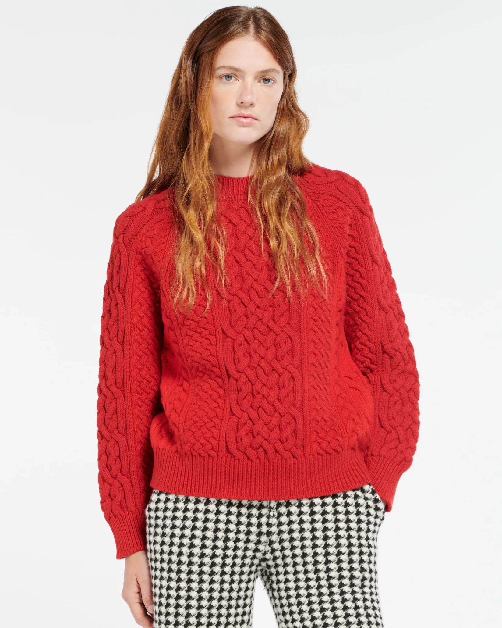 Women Barrie Cable-knit cashmere jumper