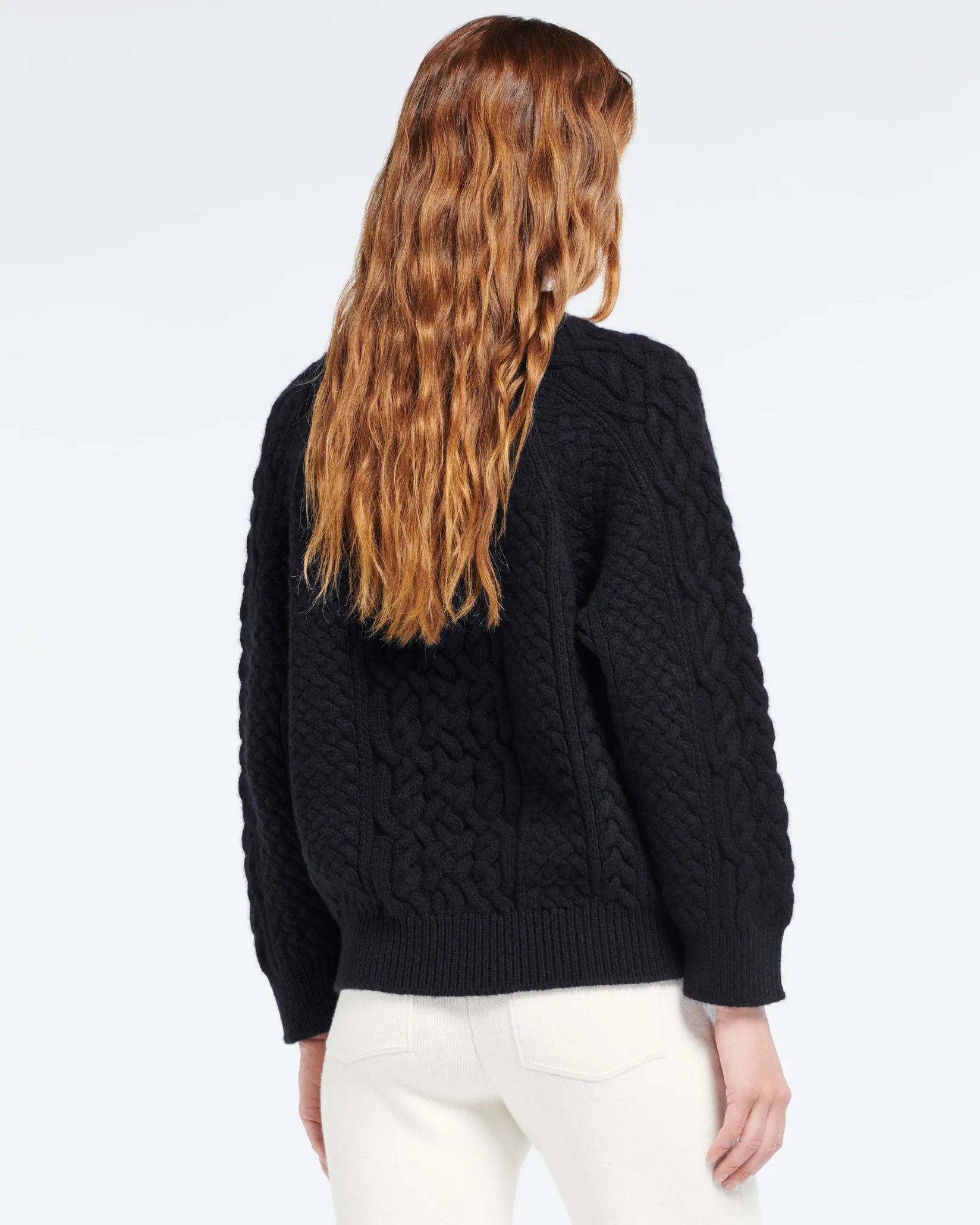 Women Barrie Cable-knit cashmere jumper