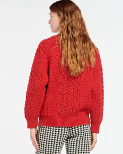 Women Barrie Cable-knit cashmere jumper