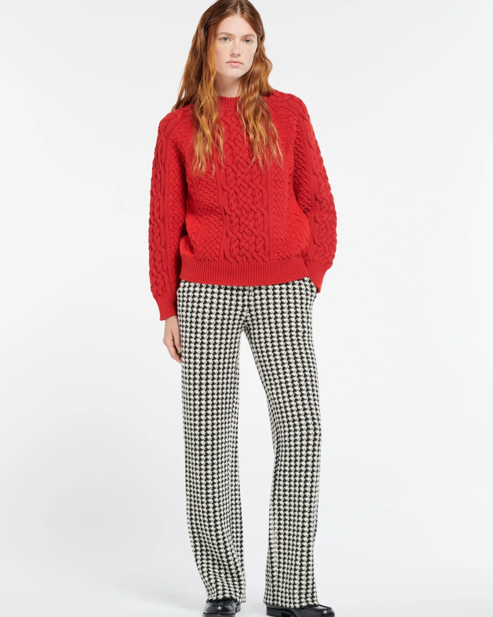 Women Barrie Cable-knit cashmere jumper