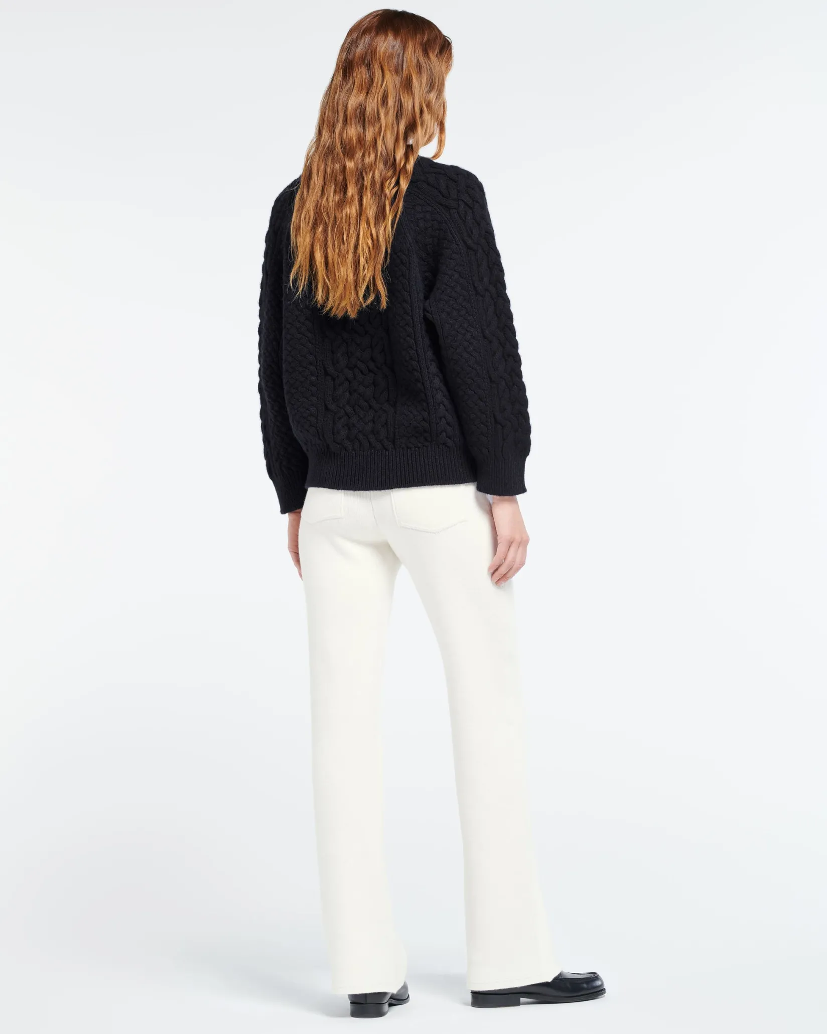 Women Barrie Cable-knit cashmere jumper