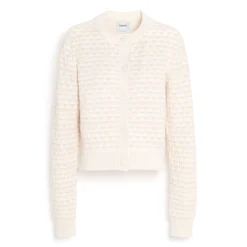 Women Barrie Cardigan in cashmere and wool with a graphic motif