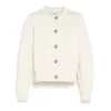 Women Barrie Cardigan in chunky cashmere with gold buttons