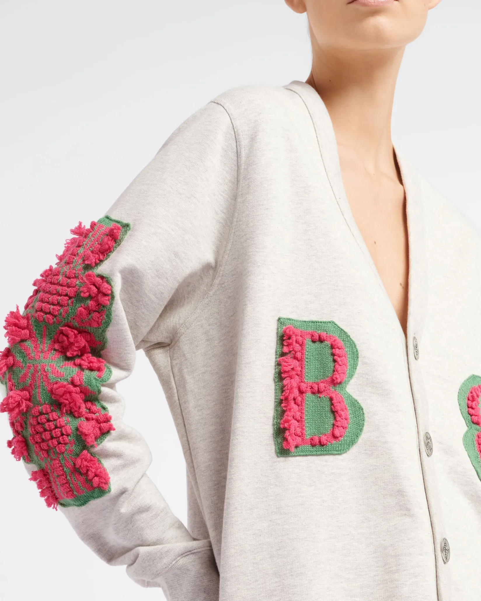 Women Barrie Cardigan in cotton with a cashmere B logo