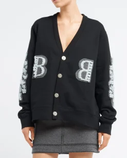 Women Barrie Cardigan in cotton with a cashmere B logo