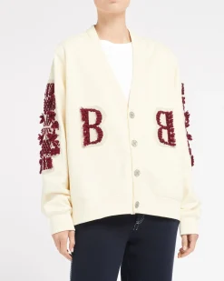 Women Barrie Cardigan in cotton with a cashmere B logo