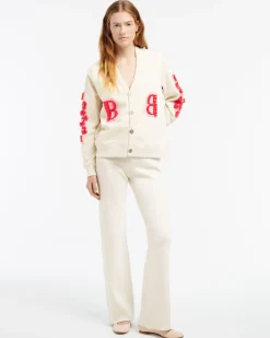 Women Barrie Cardigan in cotton with a cashmere B logo