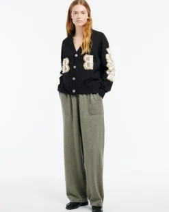 Women Barrie Cardigan in cotton with a cashmere B logo