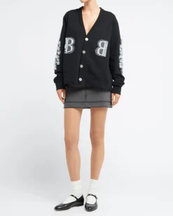 Women Barrie Cardigan in cotton with a cashmere B logo