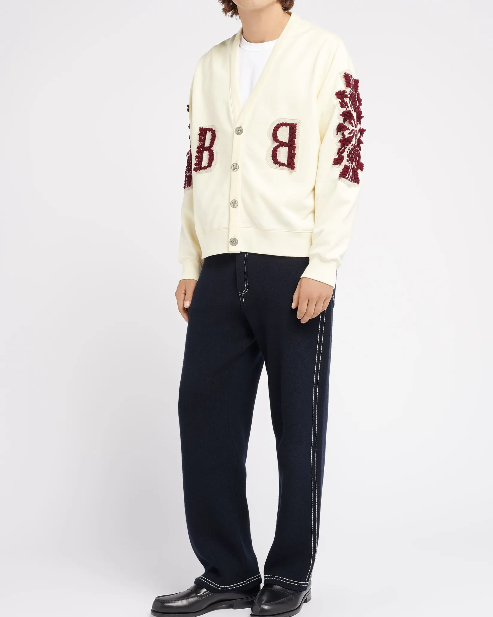 Women Barrie Cardigan in cotton with a cashmere B logo