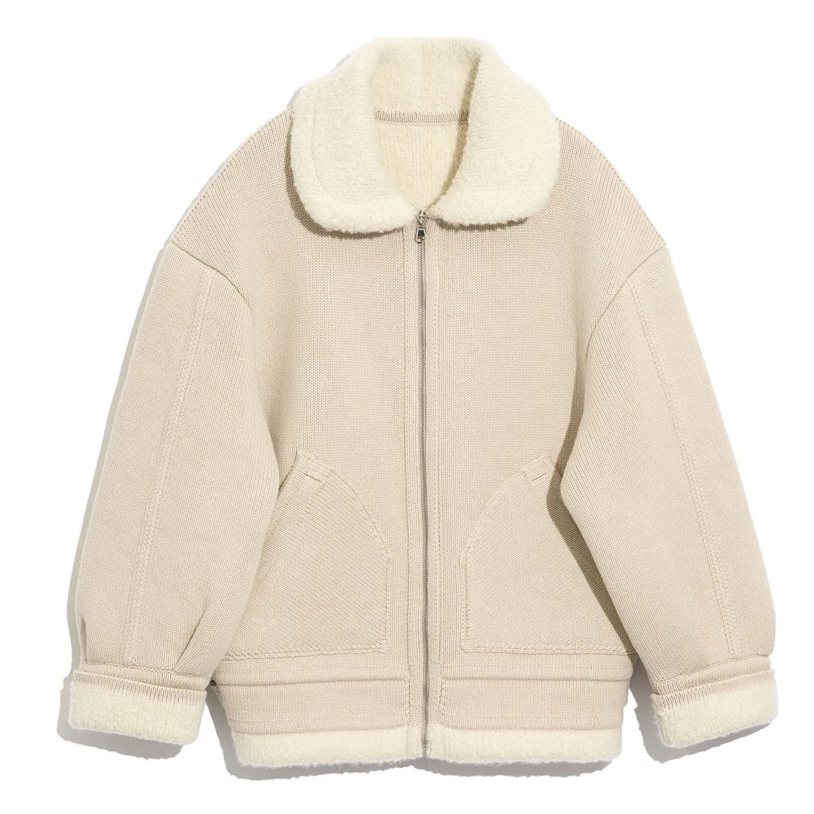 Women Barrie Cashmere and alpaca bomber jacket