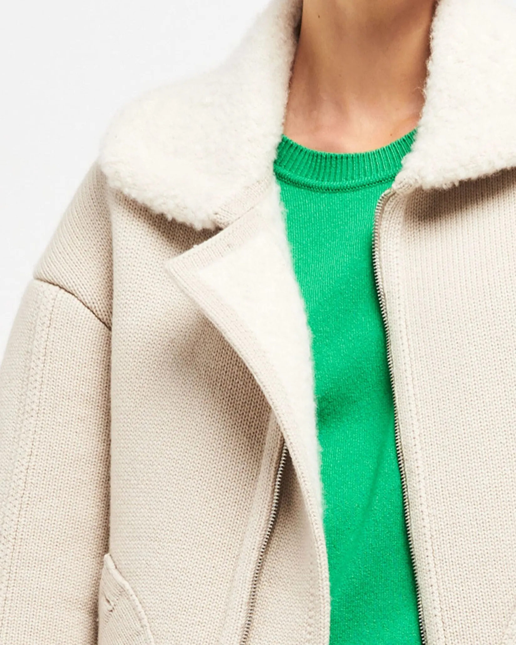 Women Barrie Cashmere and alpaca bomber jacket