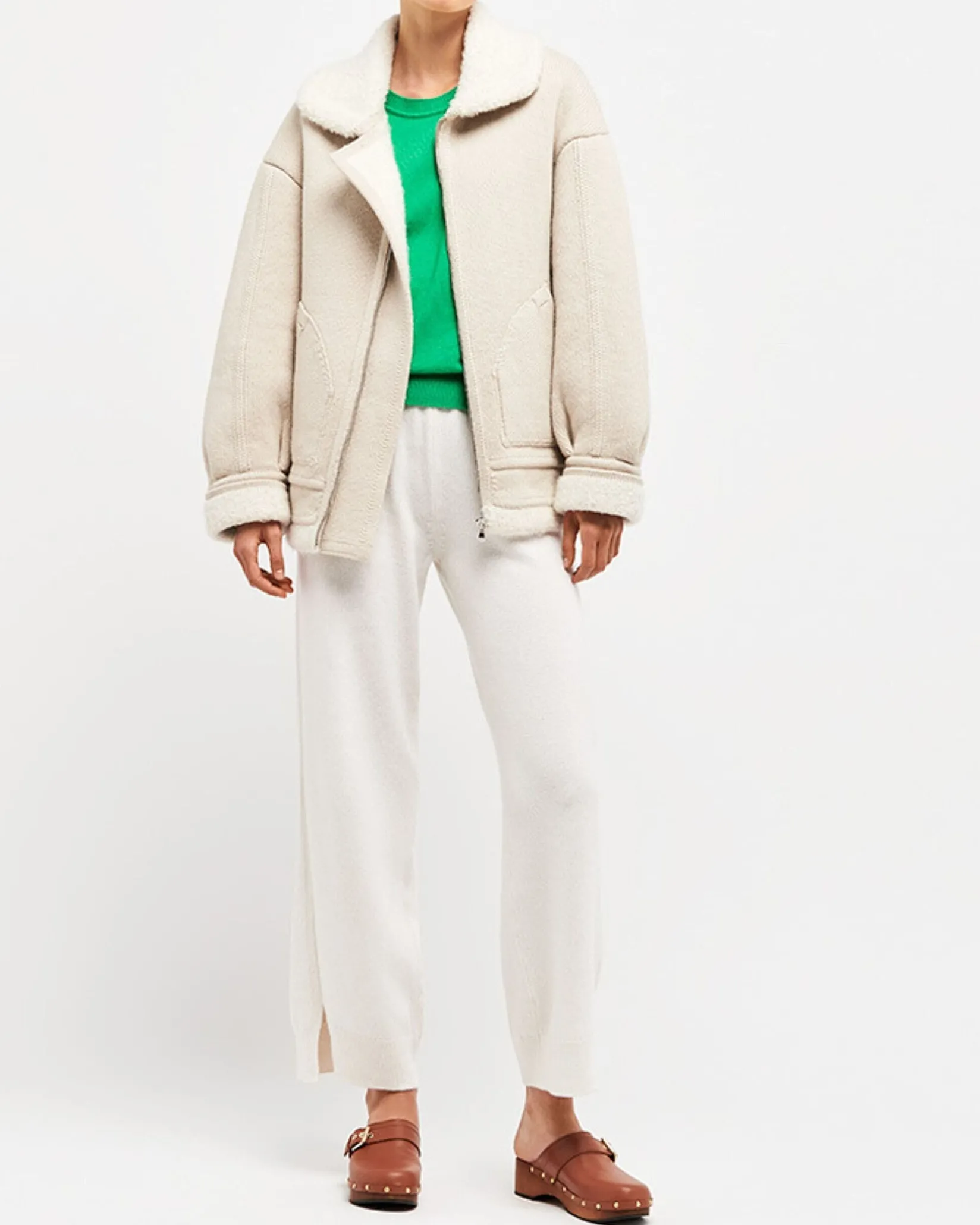 Women Barrie Cashmere and alpaca bomber jacket