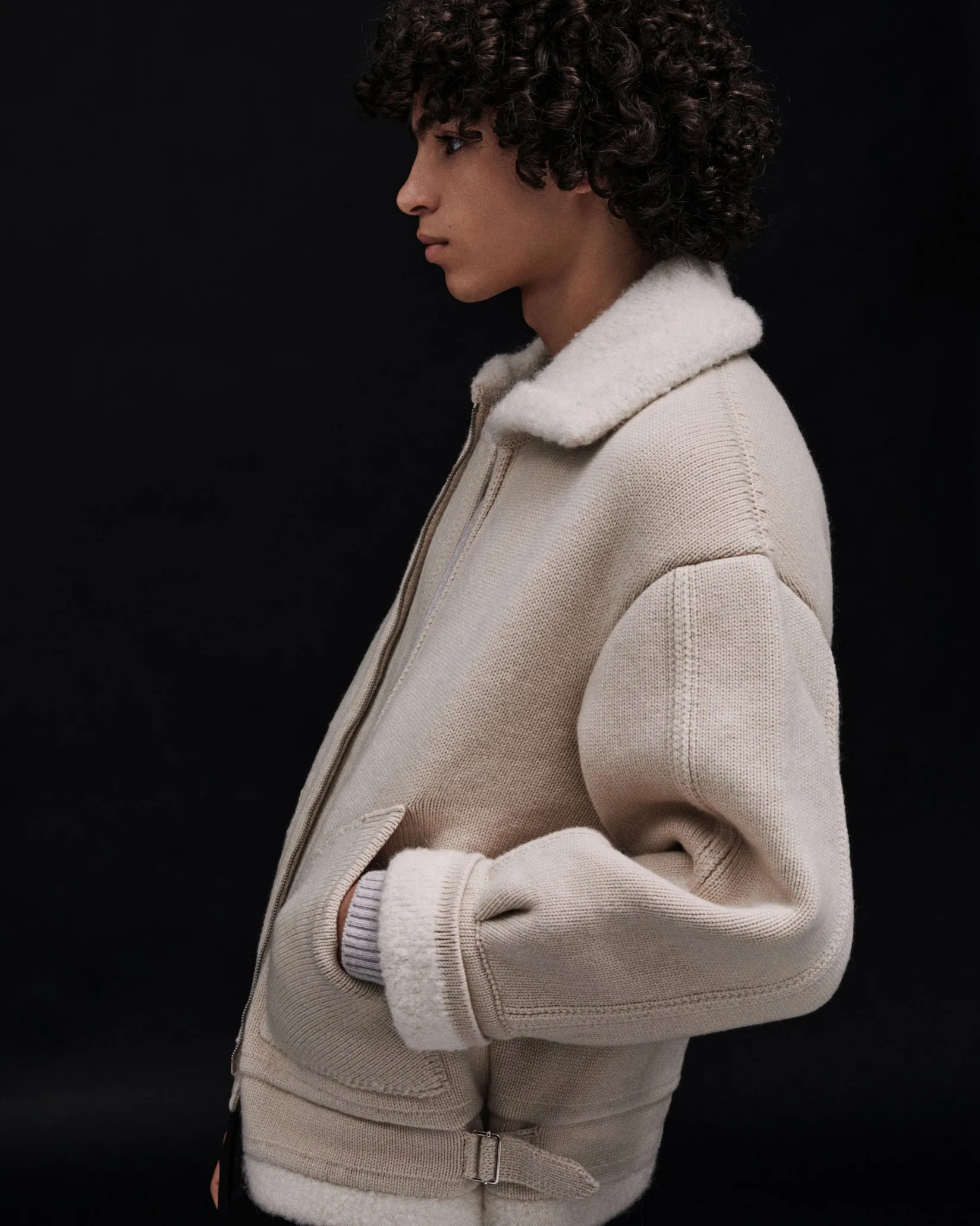 Women Barrie Cashmere and alpaca bomber jacket