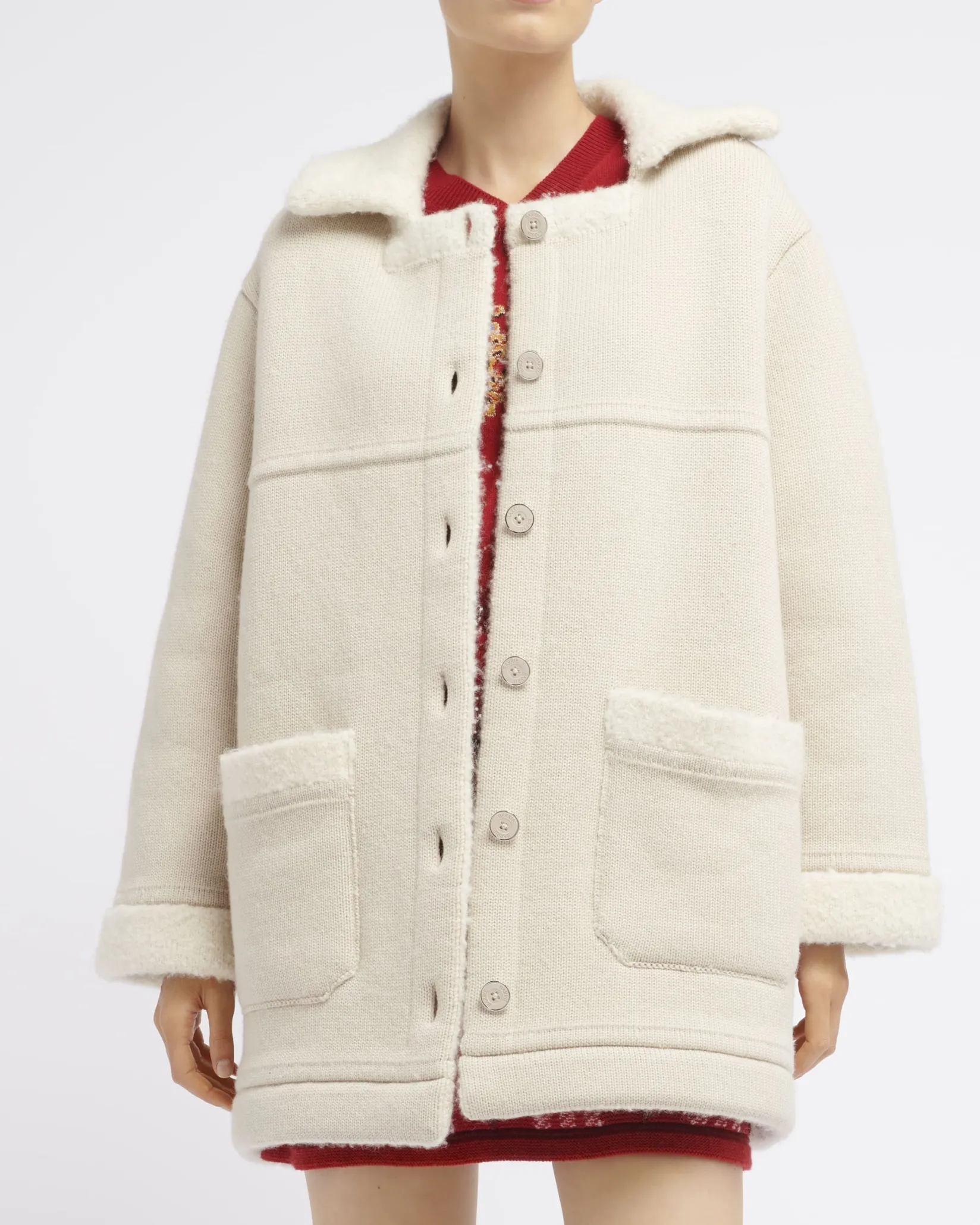 Women Barrie Cashmere and Apalca pea Coat