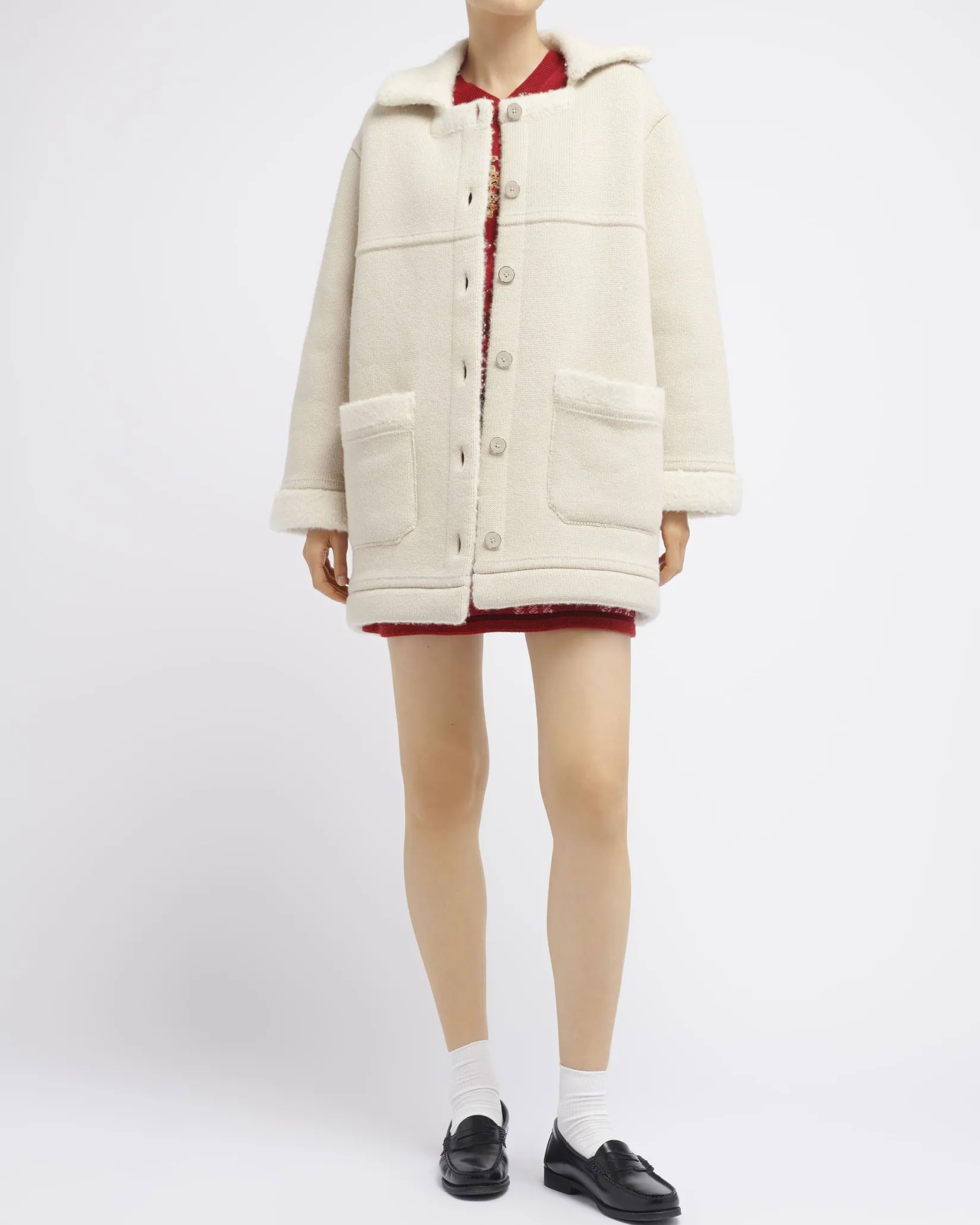 Women Barrie Cashmere and Apalca pea Coat