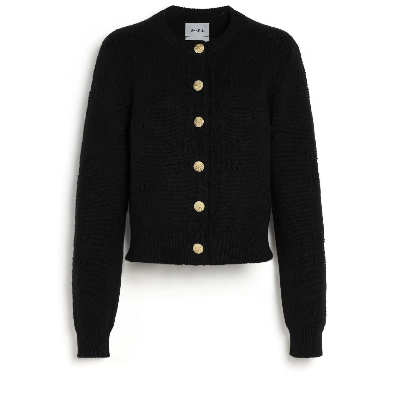 Women Barrie Cashmere and cotton cardigan with an all-over motif