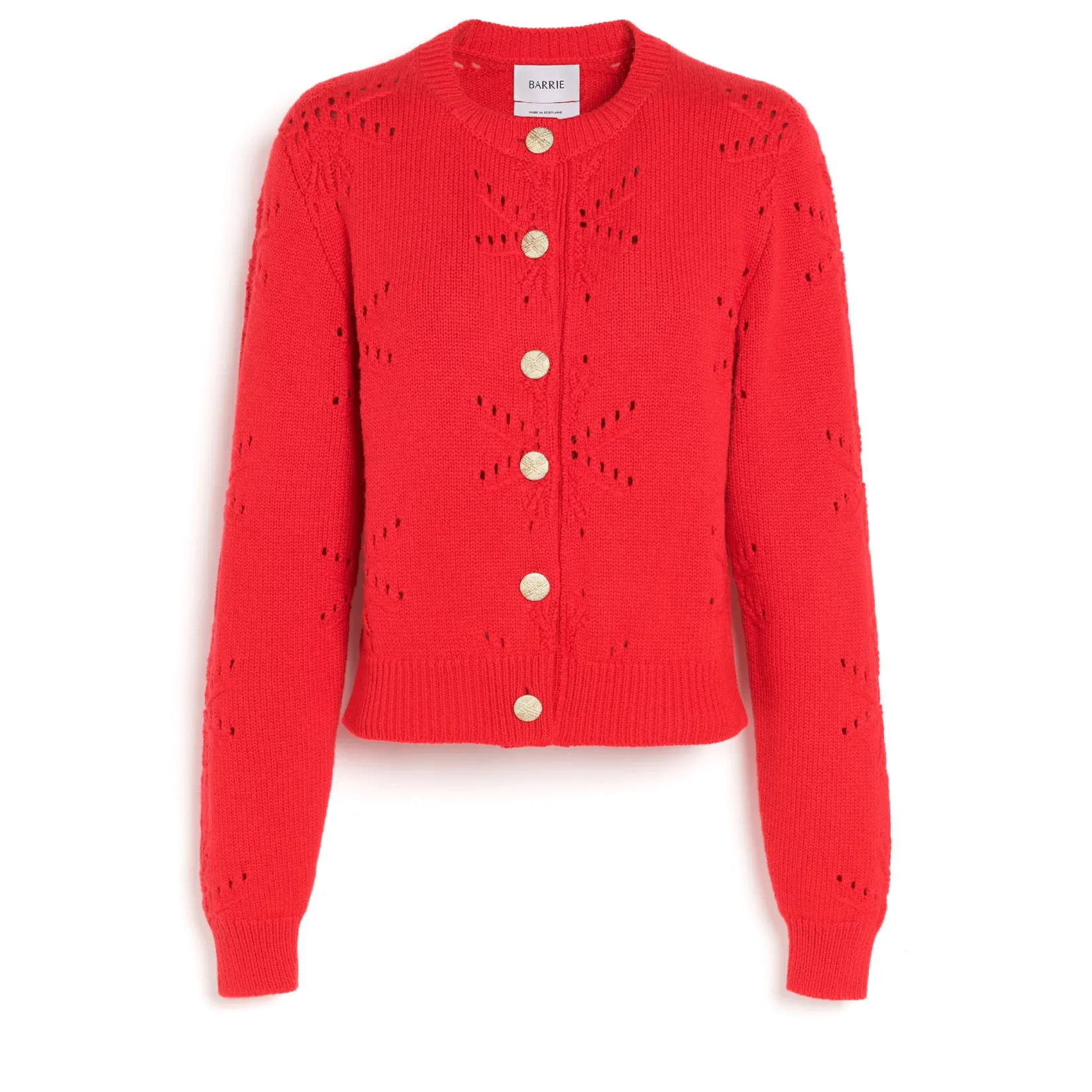Women Barrie Cashmere and cotton cardigan with an all-over motif