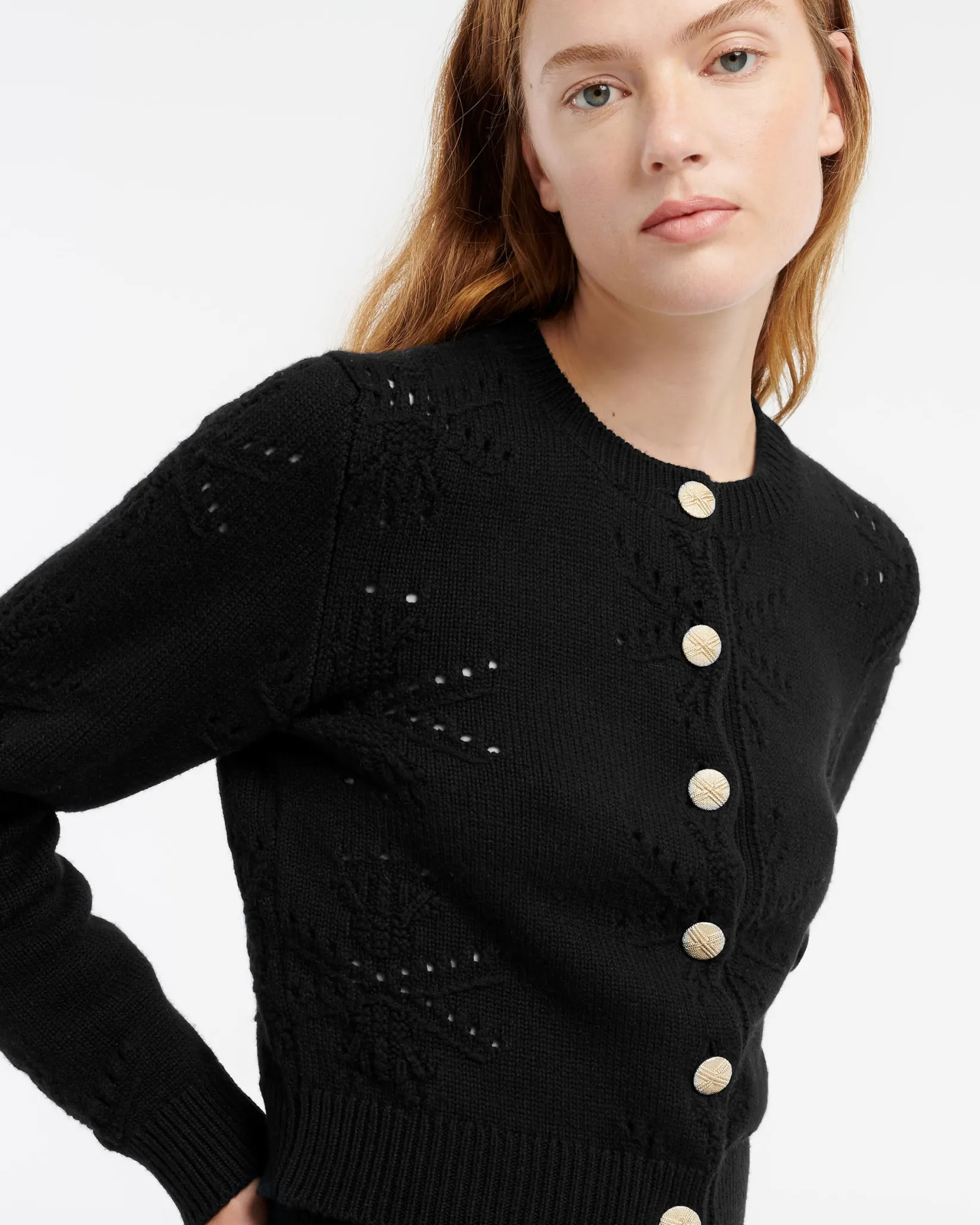 Women Barrie Cashmere and cotton cardigan with an all-over motif