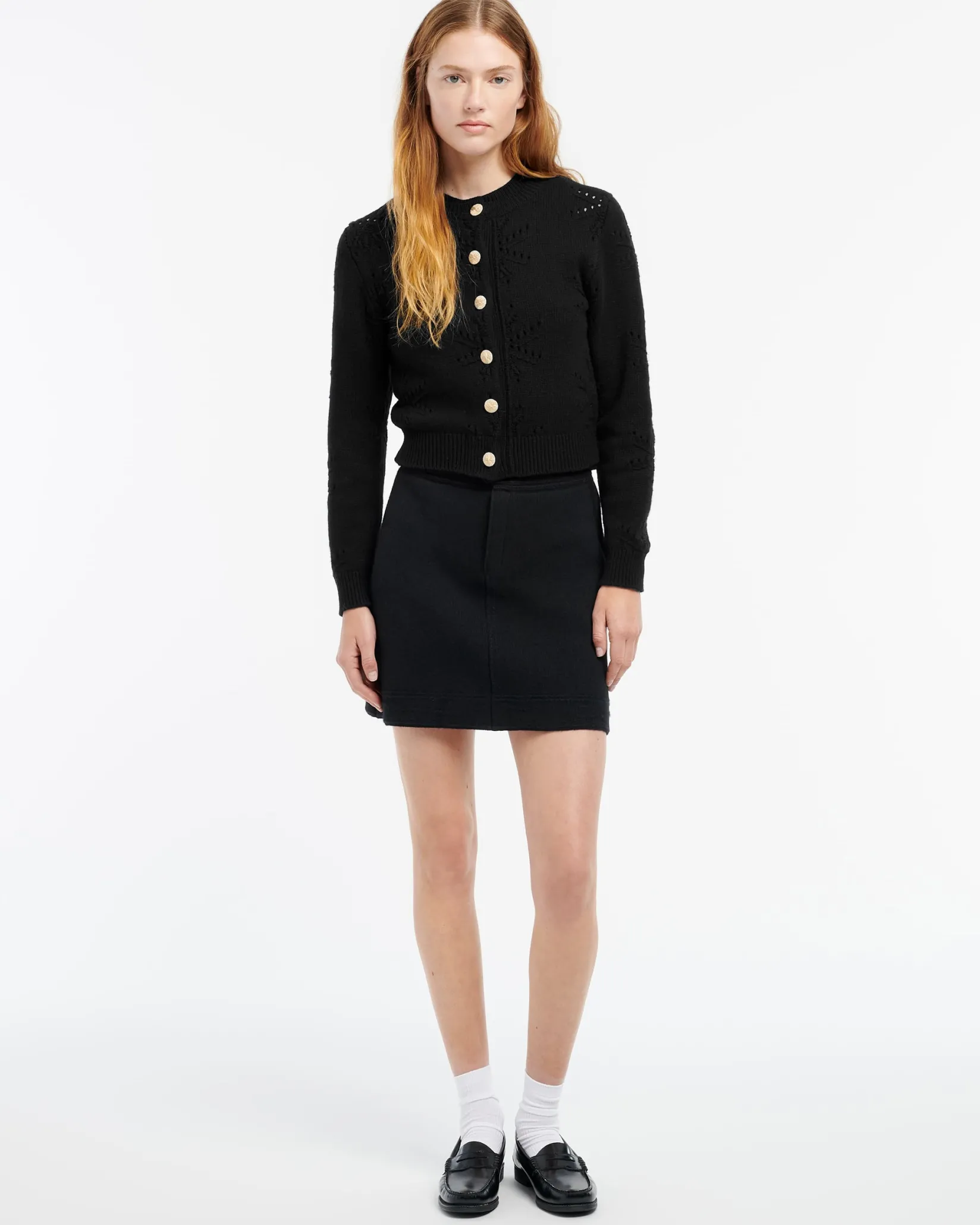 Women Barrie Cashmere and cotton cardigan with an all-over motif