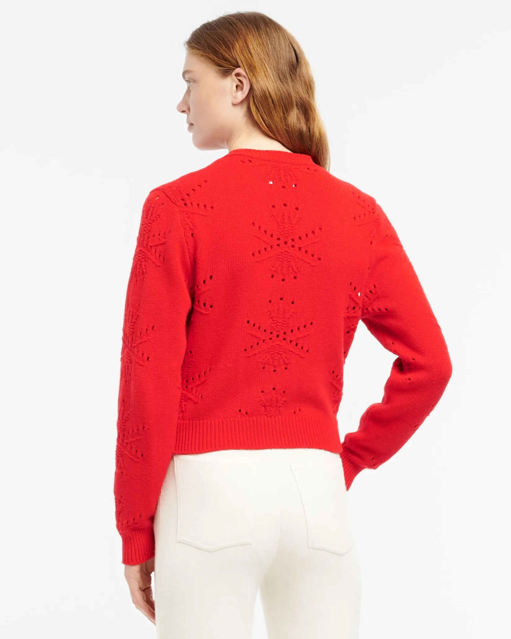 Women Barrie Cashmere and cotton cardigan with an all-over motif