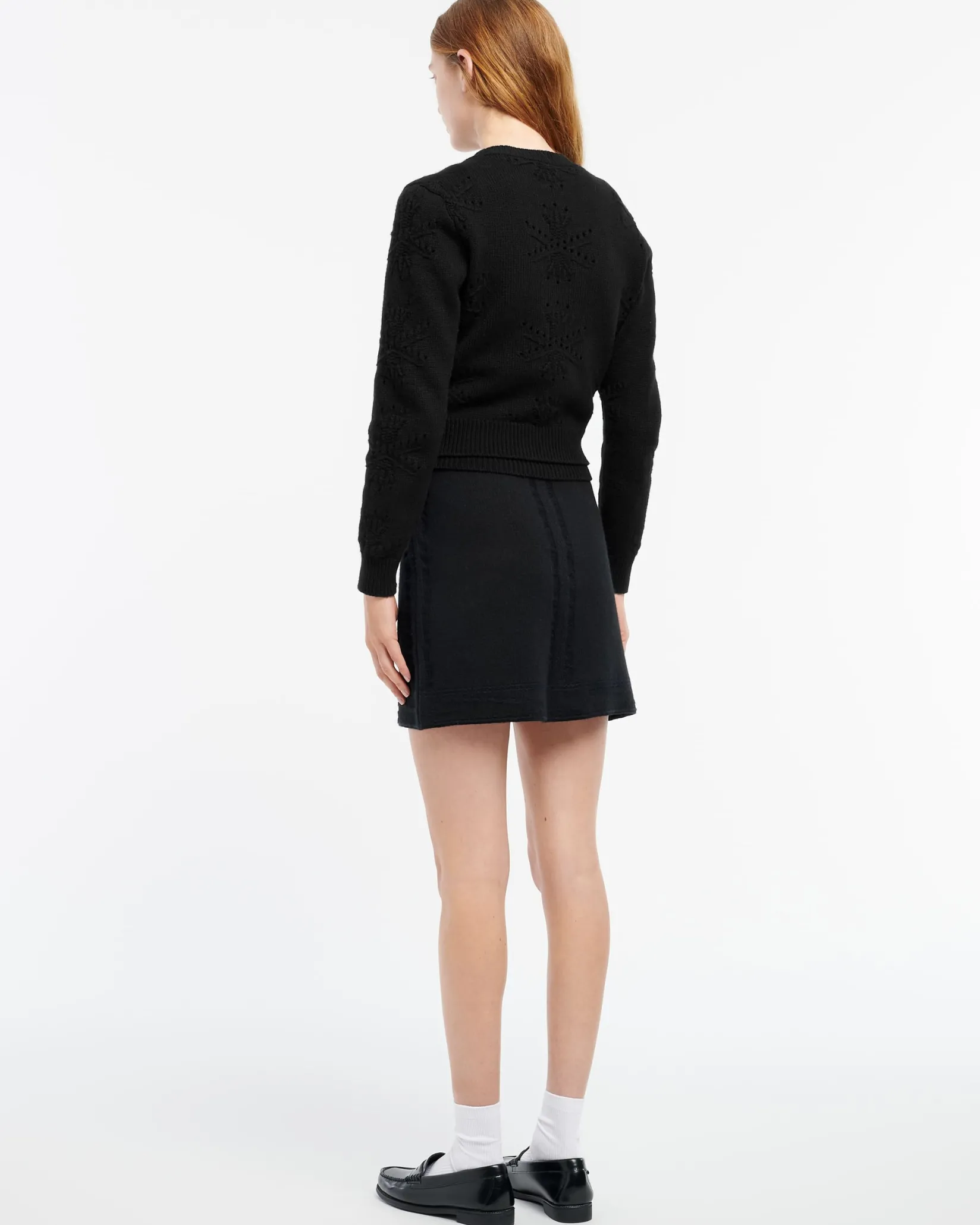 Women Barrie Cashmere and cotton cardigan with an all-over motif