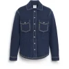 Barrie Cashmere and cotton Denim overshirt