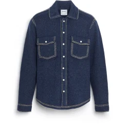Barrie Cashmere and cotton Denim overshirt