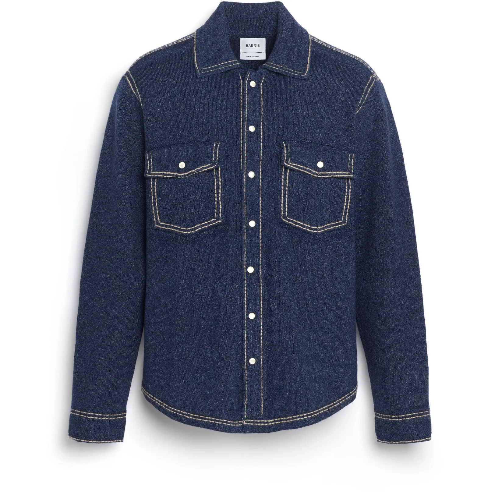 Barrie Cashmere and cotton Denim overshirt