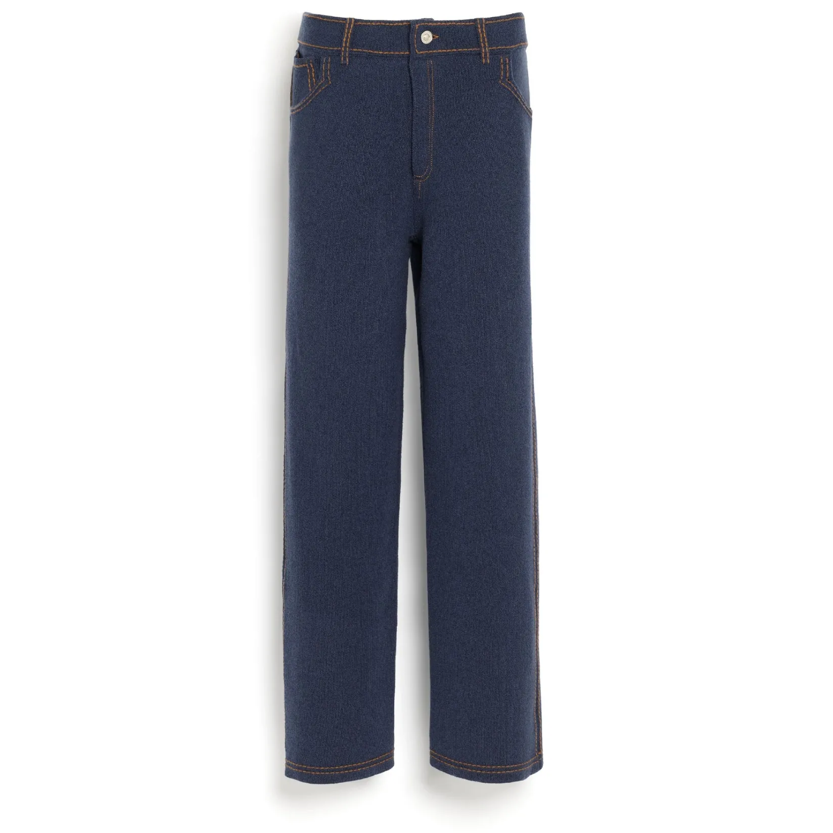 Barrie Cashmere and cotton Denim trousers