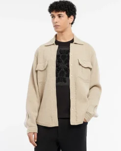 Barrie Cashmere and cotton Denim overshirt