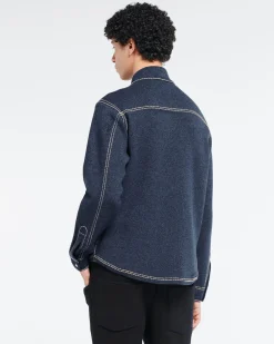 Barrie Cashmere and cotton Denim overshirt