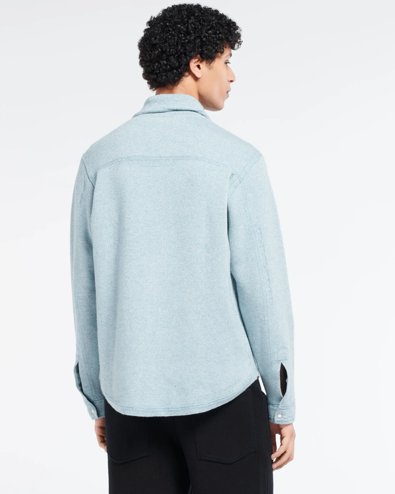 Barrie Cashmere and cotton Denim overshirt