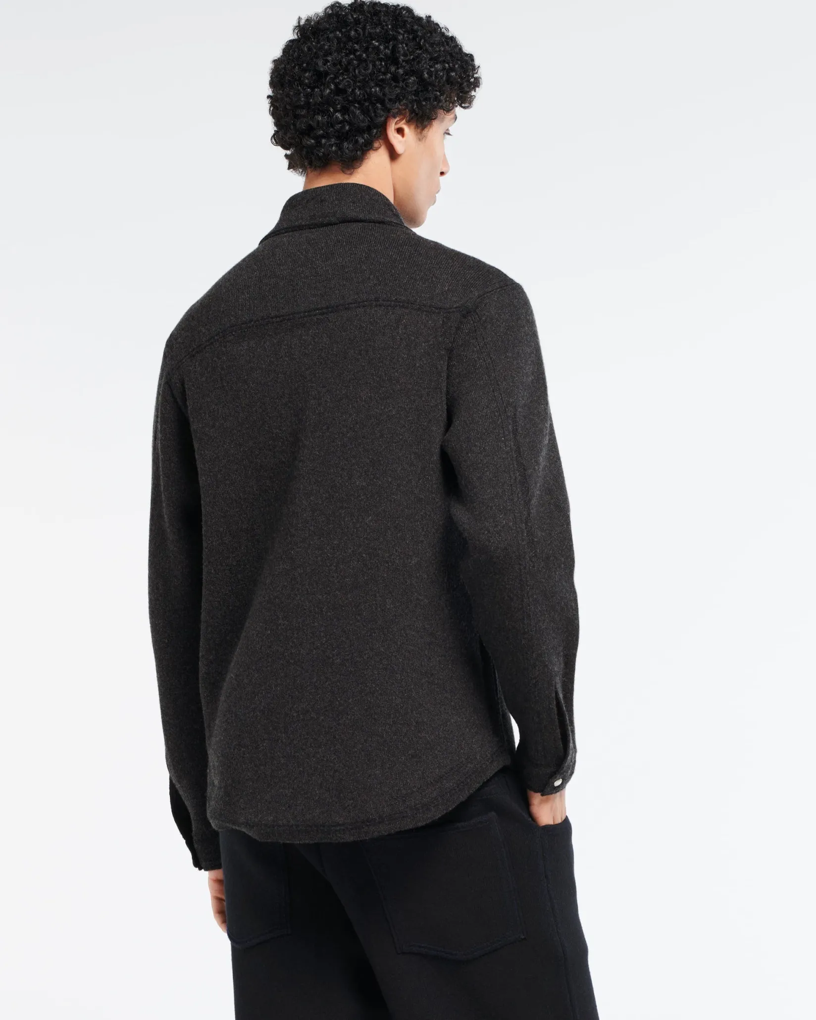 Barrie Cashmere and cotton Denim overshirt