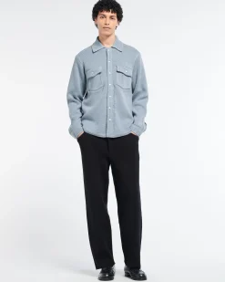 Barrie Cashmere and cotton Denim overshirt
