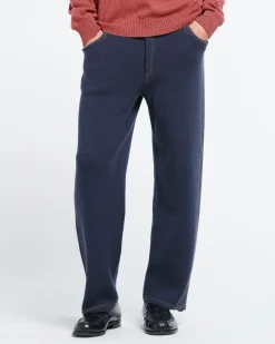 Barrie Cashmere and cotton Denim trousers