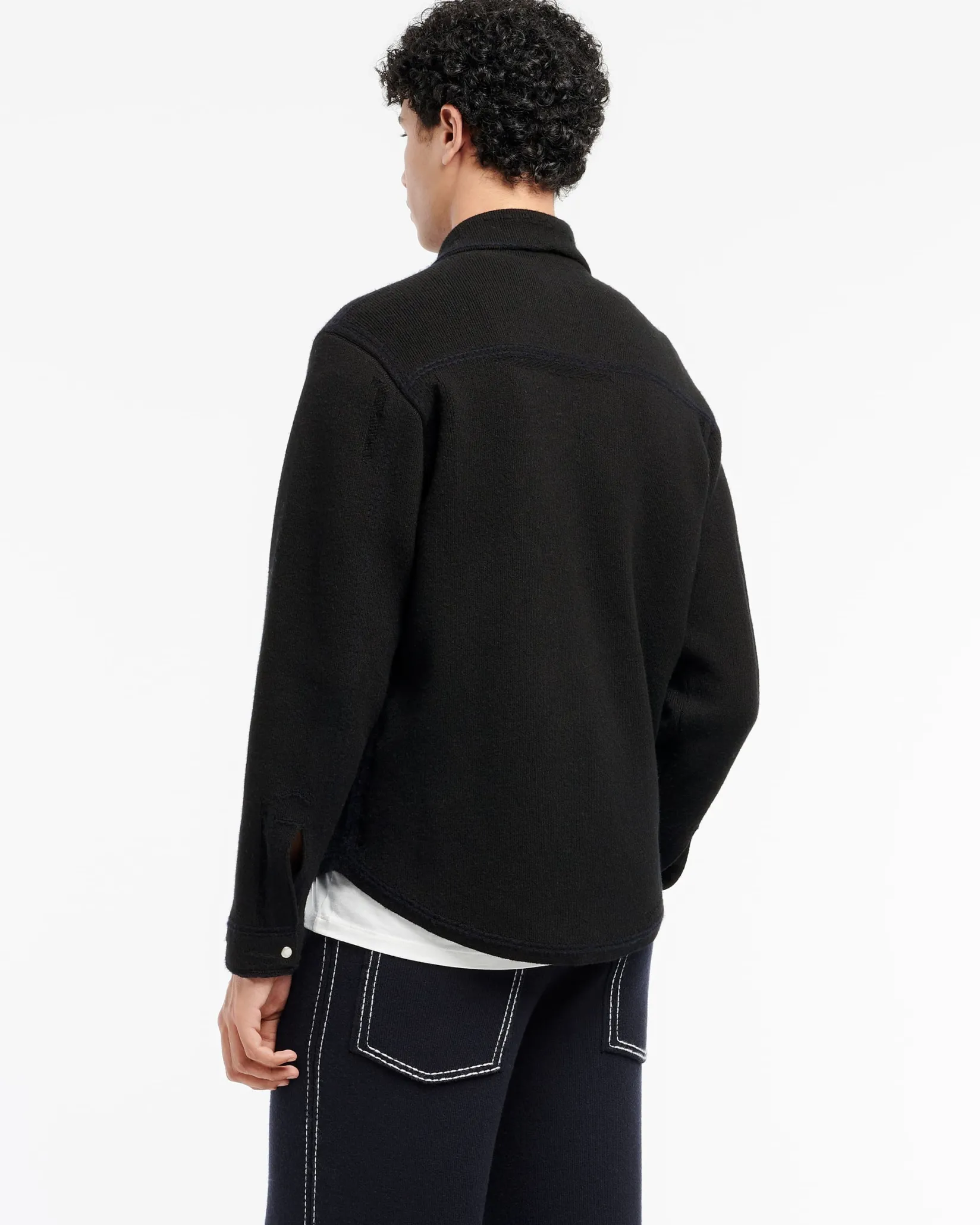 Barrie Cashmere and cotton Denim overshirt