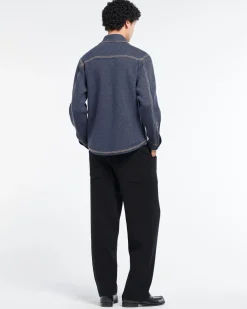 Barrie Cashmere and cotton Denim overshirt